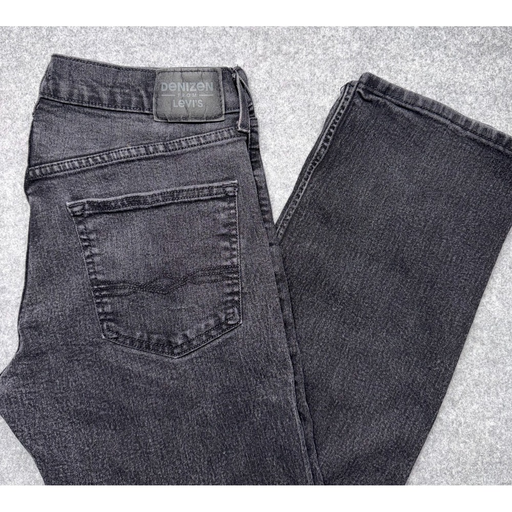 Denizen Levis 285 Jeans Mens 32x30 Black Wash Relaxed Straight Leg Denim